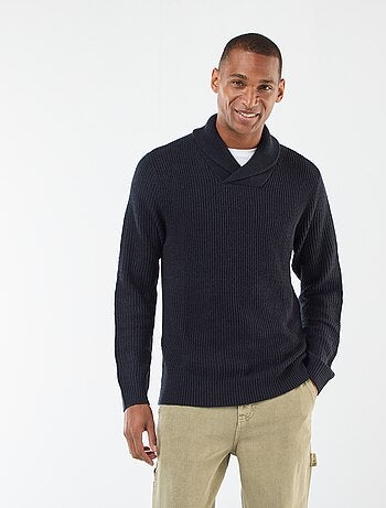 Jersey cuello chal liso