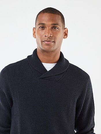 Jersey cuello chal liso