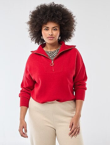 Jersey cuello chimenea con cremallera