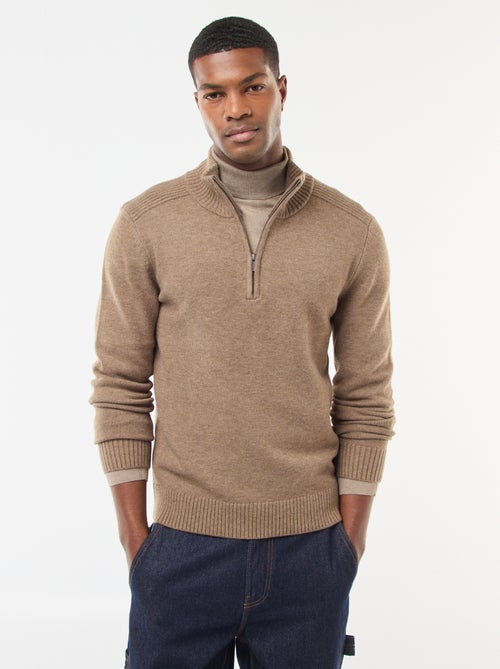 Jersey cuello chimenea de punto grueso - Kiabi