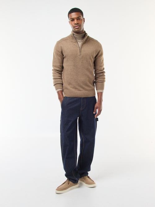 Jersey cuello chimenea de punto grueso - Kiabi