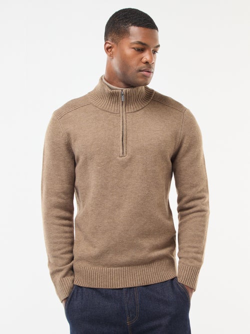 Jersey cuello chimenea de punto grueso - Kiabi