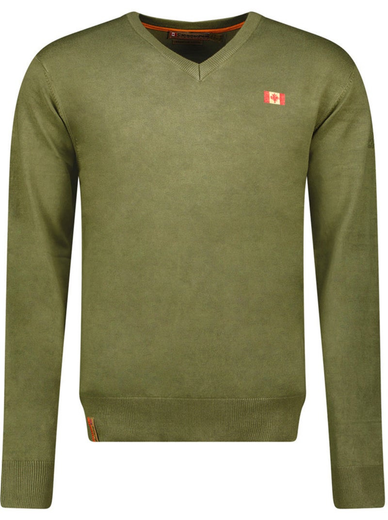 Jersey cuello de pico felineak – canadian peak Verde oliva - Kiabi