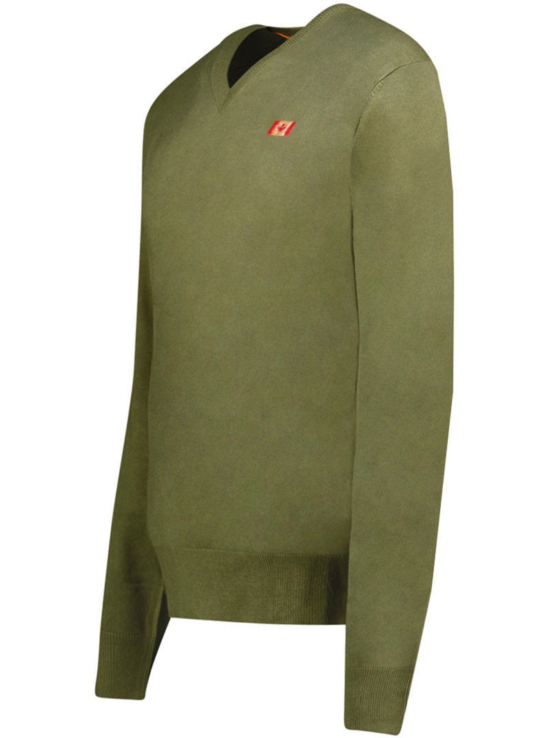 Jersey cuello de pico felineak – canadian peak Verde oliva - Kiabi