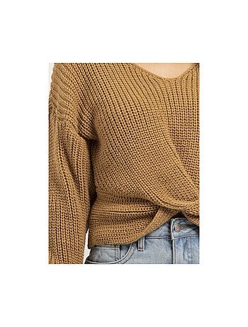 Jersey cuello en V con lazo KIRVINA