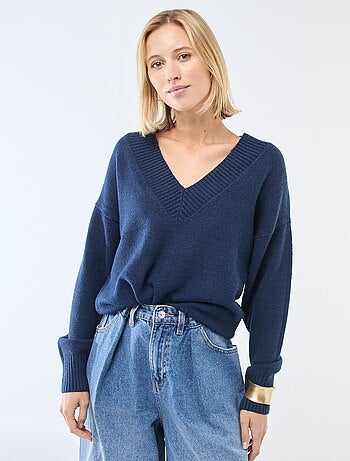 Jersey cuello en V liso