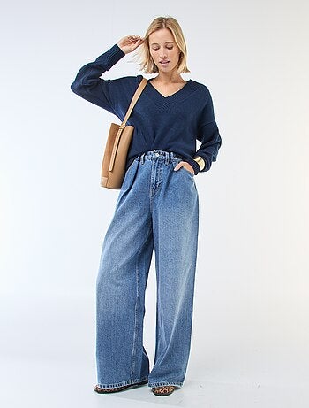 Jersey cuello en V liso