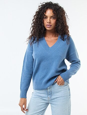 Jersey cuello en V liso