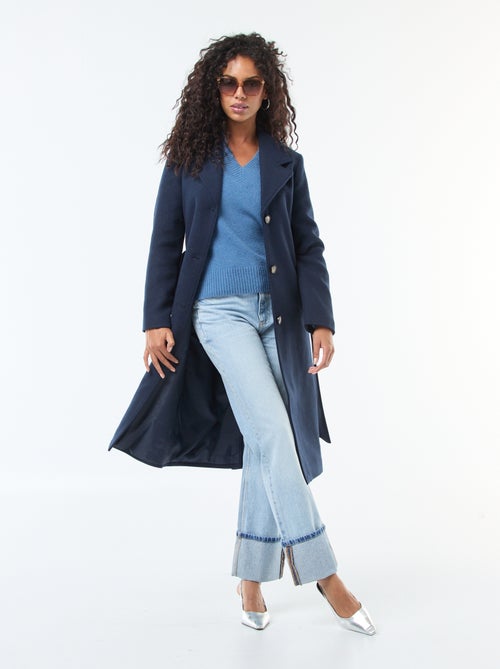 Jersey cuello en V liso - Kiabi