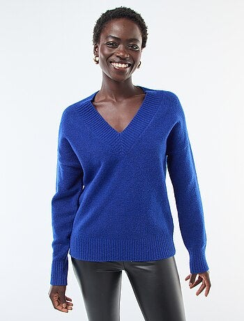 Jersey cuello en V liso