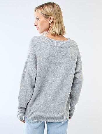 Jersey cuello en V liso