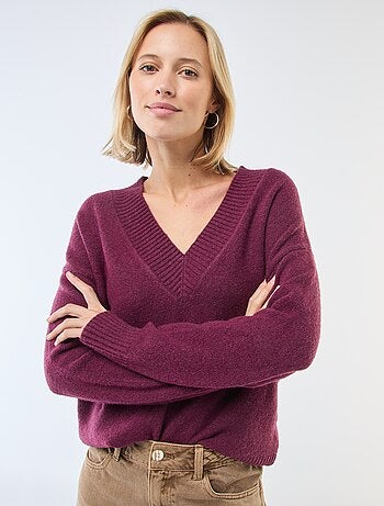 Jersey cuello en V liso