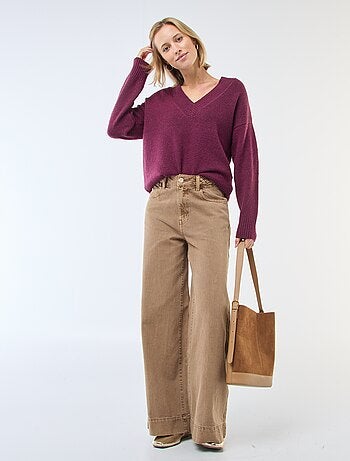 Jersey cuello en V liso