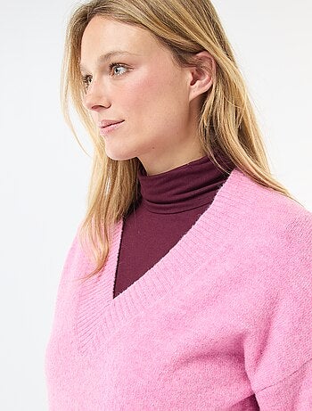 Jersey cuello en V liso