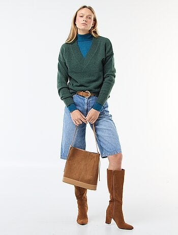 Jersey cuello en V liso