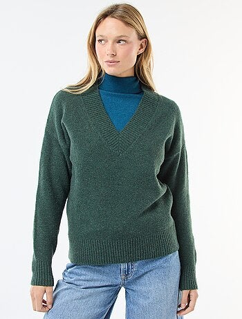 Jersey cuello en V liso