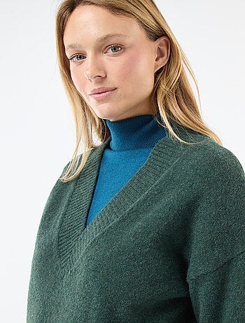 Jersey cuello en V liso