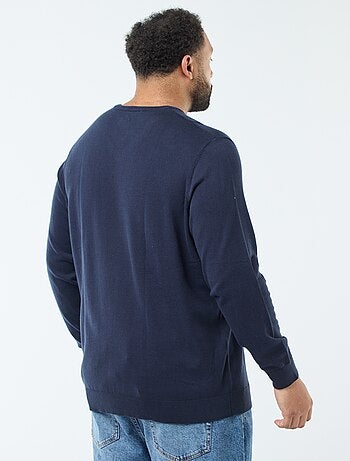Jersey cuello pico de punto fino