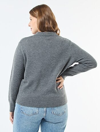 Jersey cuello polo con botones joya