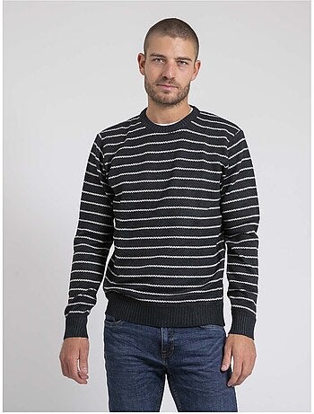 Jersey cuello redondo a rayas LIMUTIL