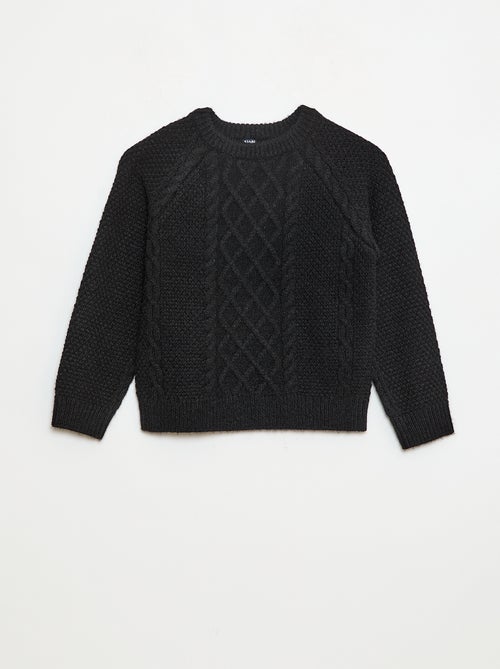 Jersey cuello redondo cálido liso - Kiabi