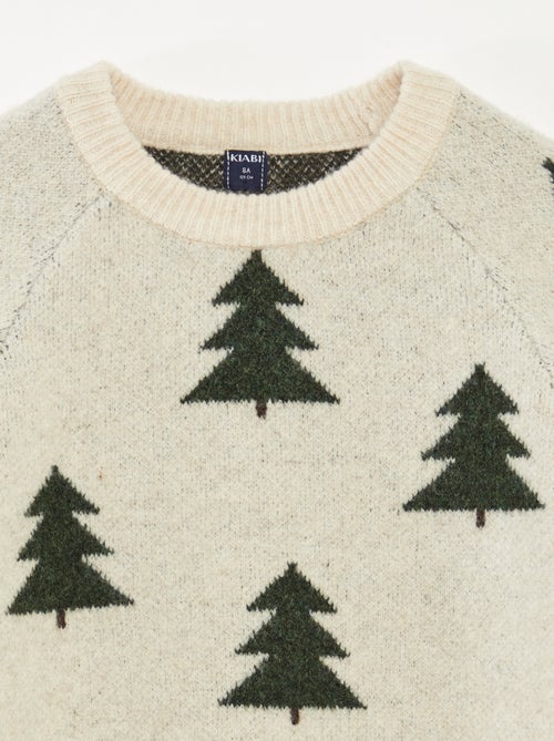 Jersey cuello redondo con dibujo - Kiabi