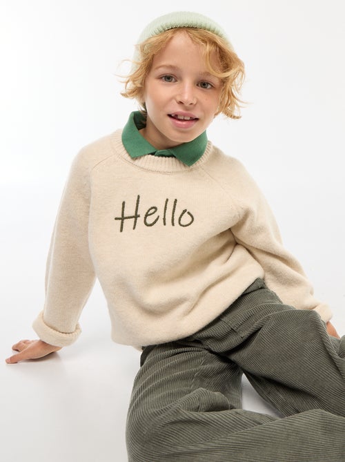 Jersey cuello redondo con diseño animado - Kiabi