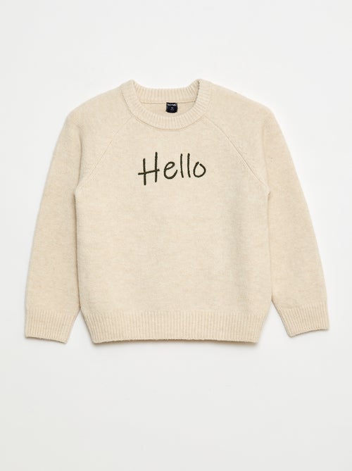 Jersey cuello redondo con diseño animado - Kiabi