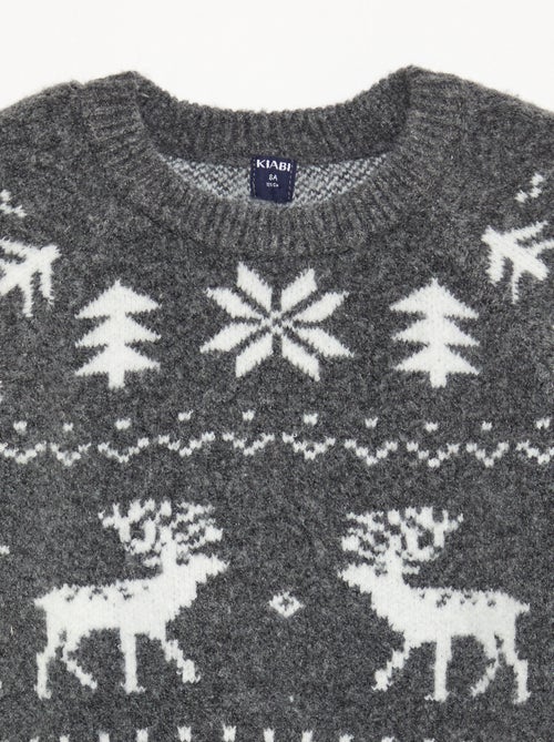 Jersey cuello redondo con diseño - Kiabi