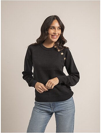 Jersey cuello redondo de puro algodón KORDINE