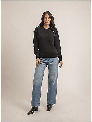 Jersey cuello redondo de puro algodón KORDINE