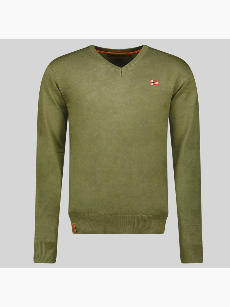 Jersey cuello redondo felin – geographical norway Verde oliva - Kiabi