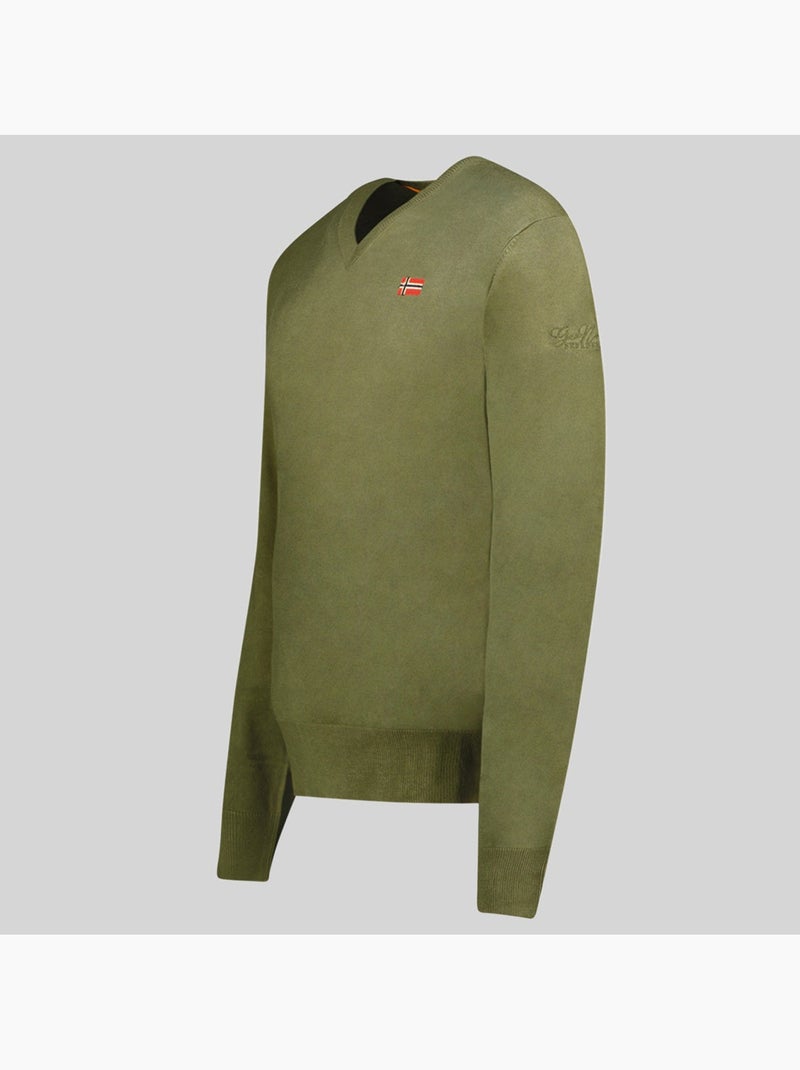 Jersey cuello redondo felin – geographical norway Verde oliva - Kiabi
