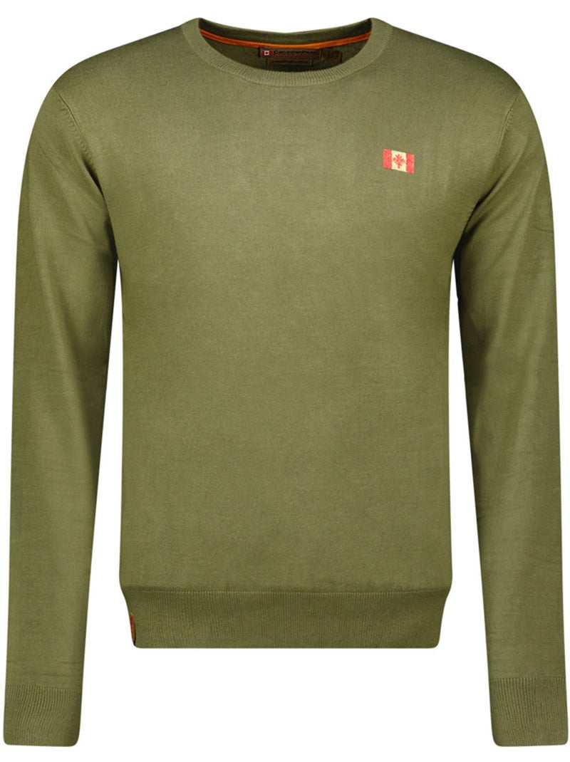 Jersey cuello redondo ferasmeak – canadian peak Verde oliva - Kiabi