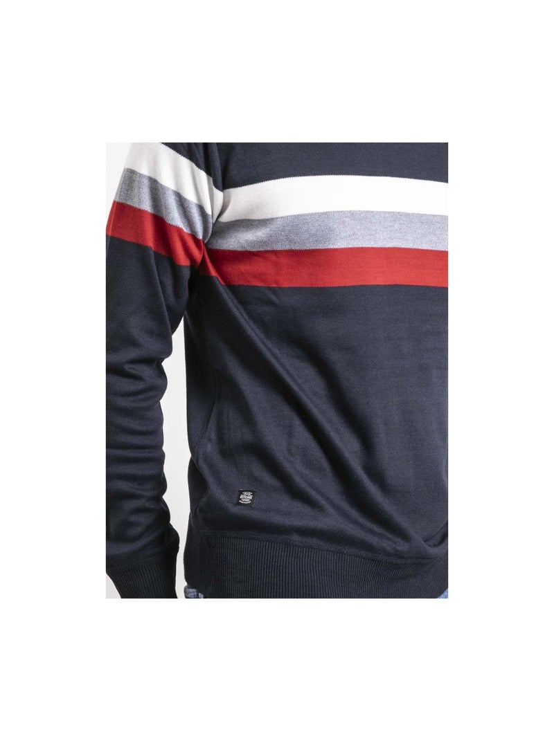 Jersey cuello redondo LENIWALY Azul marino - Kiabi