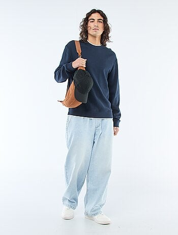 Jersey cuello redondo nido de abeja