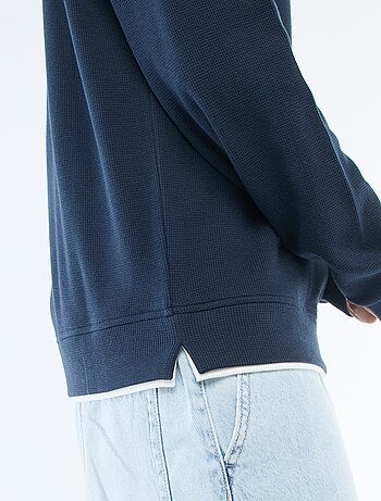 Jersey cuello redondo nido de abeja