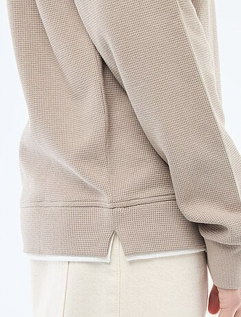 Jersey cuello redondo nido de abeja