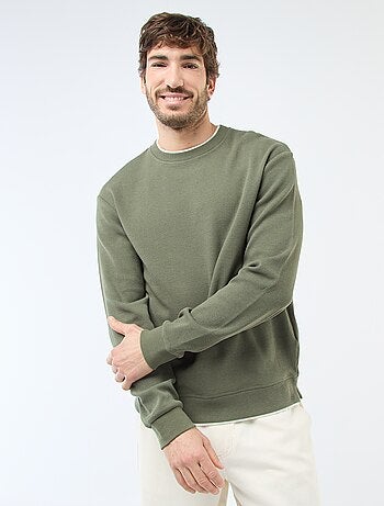 Jersey cuello redondo nido de abeja