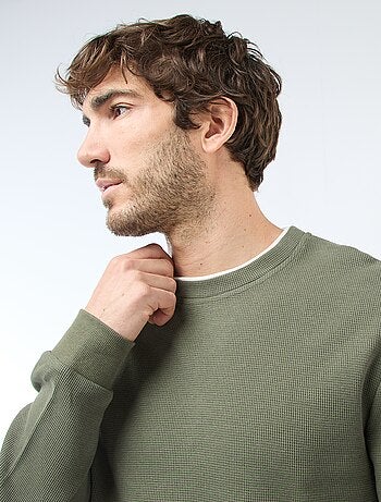 Jersey cuello redondo nido de abeja