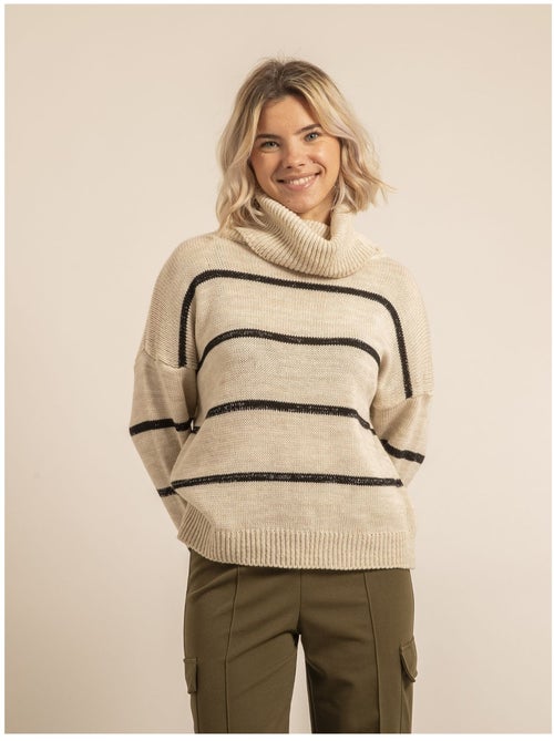 Jersey cuello vuelto de rayas KAVALIE - Kiabi