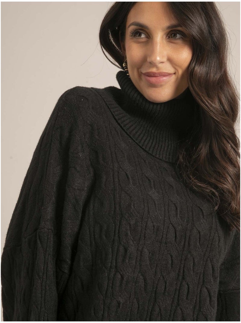 Jersey cuello vuelto KALORE Negro - Kiabi
