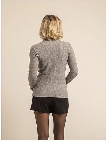 Jersey cuello vuelto texturizado KILANIE