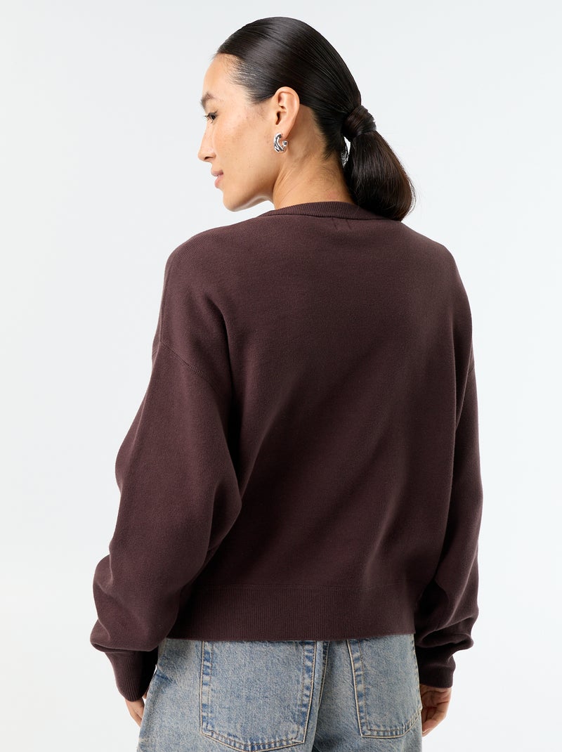 Jersey de algodón grueso Marron - Kiabi