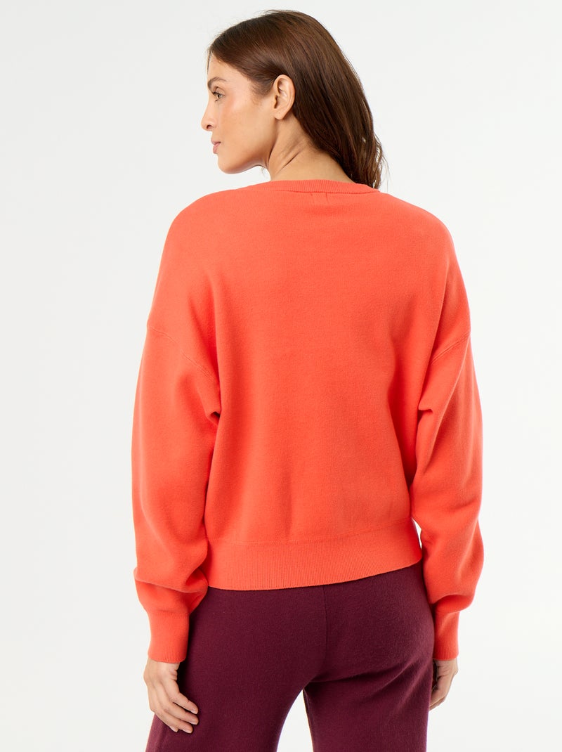 Jersey de algodón grueso Rojo - Kiabi
