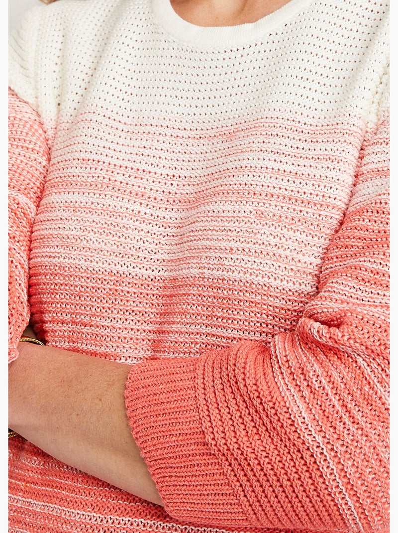 Jersey de algodón suave con manga 3/4 - Afibel Blanco - Kiabi
