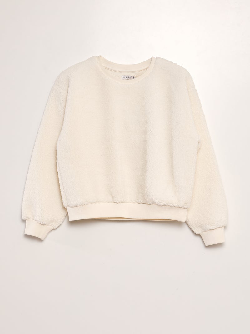 Jersey de borreguito BLANCO - Kiabi