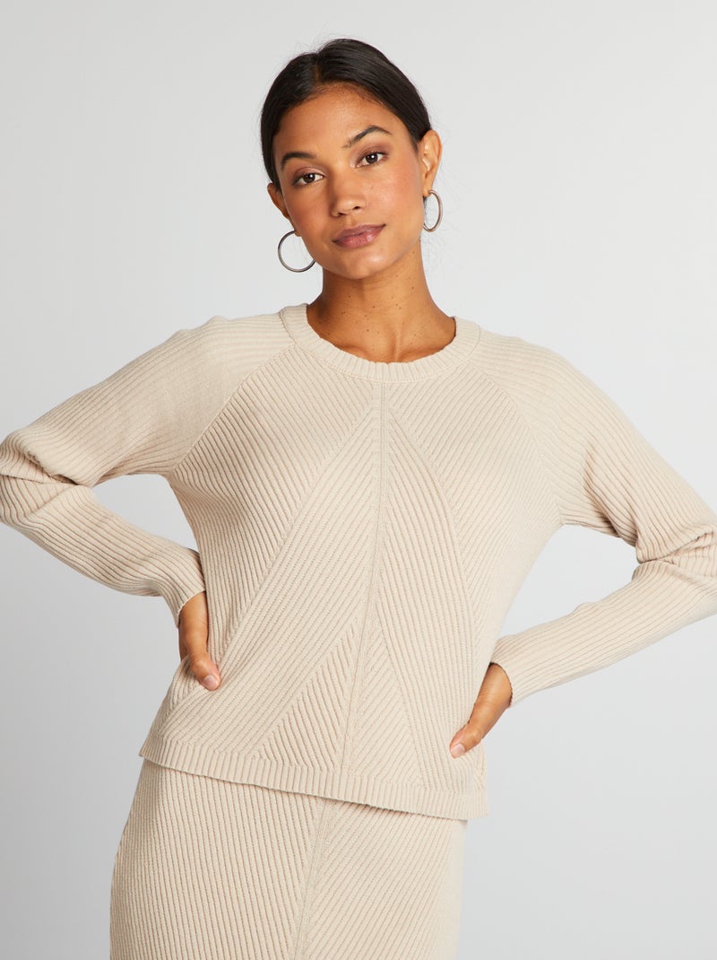 Jersey de canalé BLANCO - Kiabi