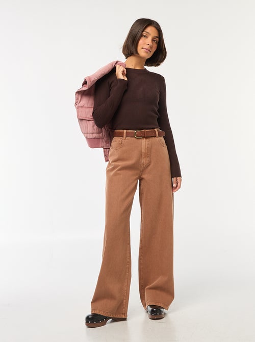 Jersey de canalé de manga larga - Kiabi