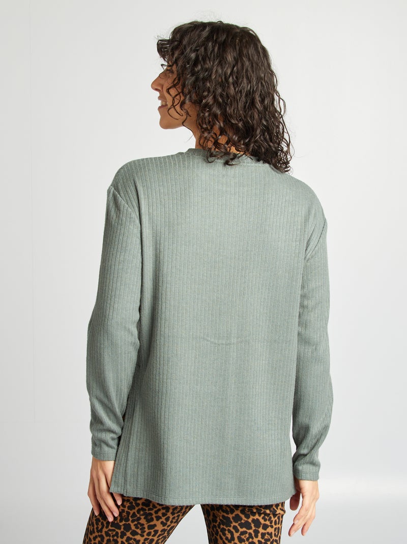 Jersey de canalé de premamá VERDE - Kiabi